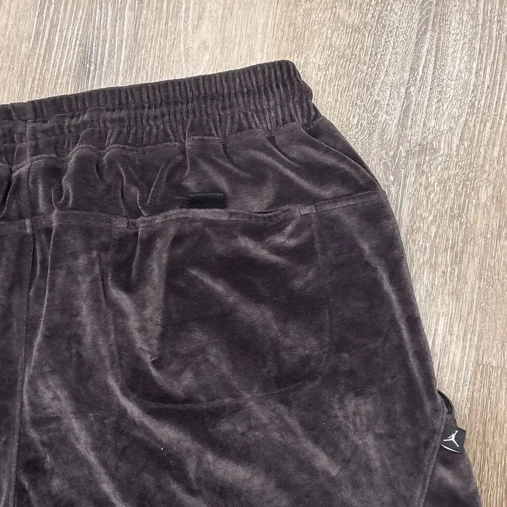 Vintage Y2K Jordan Velour Track Pants Mens XL Joggers Jumpman Gray Brown